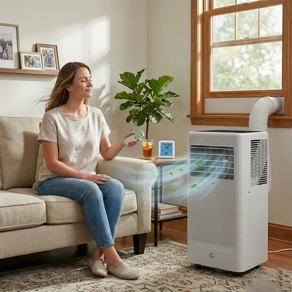 Garvee 10.000 BTU Mobiles Klimagerät 3-in-1 mit Fernbedienung, Kühlung bis ca. 42 m²