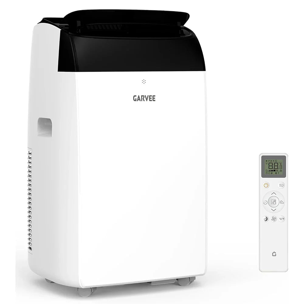 Garvee 14.000 BTU Mobiles Klimagerät 3-in-1 mit Entfeuchter & Ventilator, Fernbedienung, Schwarz