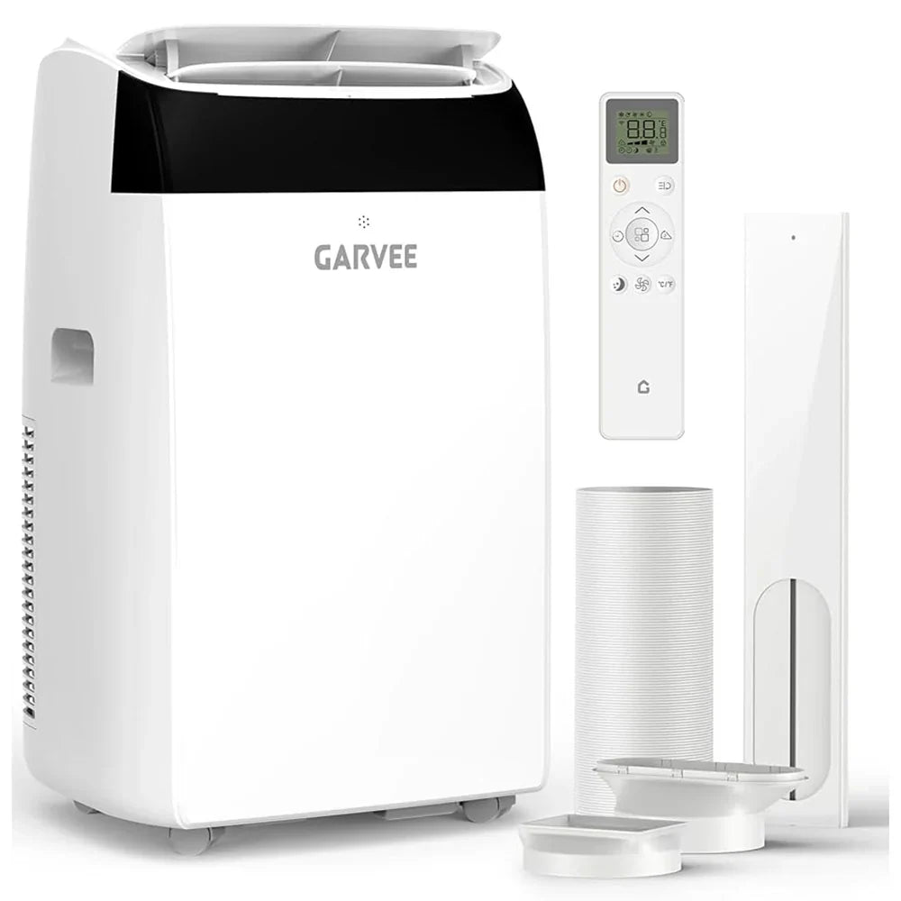 Garvee 14.000 BTU Mobiles Klimagerät, kühlt Räume bis 750 Sq. Ft., mit Fernbedienung, Weiß