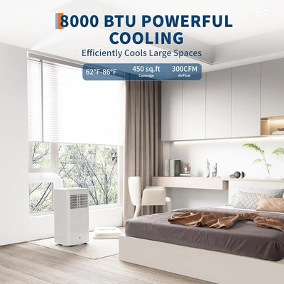 Garvee 10.000 BTU Mobiles Klimagerät 3-in-1 mit Fernbedienung, Kühlung bis ca. 42 m²