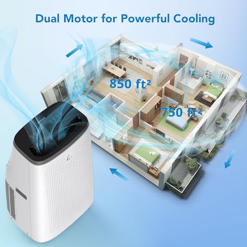 Garvee 15.000 BTU Mobiles Klimagerät, 3-in-1 Klimaanlage mit Ventilator & Entfeuchter, für Räume bis ca. 74 m²