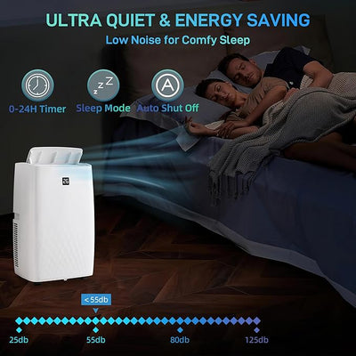 Garvee 14.000 BTU Mobiles Klimagerät mit Kühl- & Entfeuchtungsfunktion, Fernbedienung, bis 65 m²