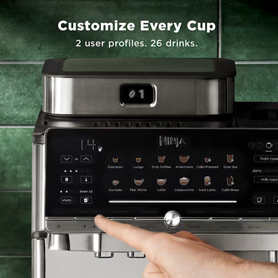 Ninja AutoBarista™ Pro Vollautomatische Espressomaschine aus Edelstahl